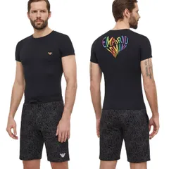 78 EMPORIO ARMANI エンポリオアルマーニ 111035 4R513 ブラック Tシャツ 半袖 ロゴ