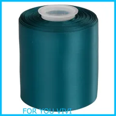 【人気商品】【Ribbonitlux】横長100mm シルキー両面サテンリボン 縦長22m # ブルーティール