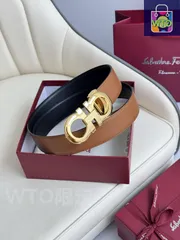 【今日特価】Ferragamo ダブル面使用 本革ベルト-1