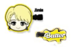 [무료 배송][TinyTAN][타이니탄] 고무 앞머리 클립[JIMIN][지민][Butter][BTS][방탄 소년단][방탄][army][한국][헤어핀][핀][클립][머리카락][헤어 액세서리][2개들이][2개 세트][잡화]