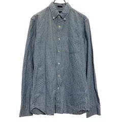 J.CREW 長袖 チェックシャツ S ブルー ホワイト ジェイクルー ボタンダウン 古着卸 アメリカ仕入 a701-5077