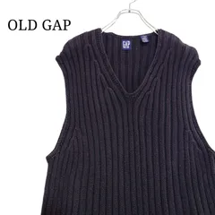 【90s】OLD GAP コットンニットベスト デカタグ オールドギャップ