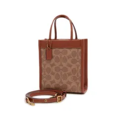 コーチ シグネチャー ミニ カシン 2WAYバッグ ベージュ/ブラウン C527