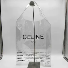 美品 セリーヌCELINE PVCクリア ロゴバッグ バッグ