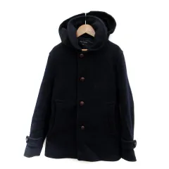 アーバンリサーチ URBAN RESEARCH ピーコート Pコート ミドル丈 2WAY フード付き ウール M 紺 ネイビー /SM12のサムネイル