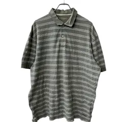 Wrangler 半袖 ボーダー ポロシャツ XL グレー ラングラー 鹿子 トップス 古着卸 アメリカ仕入 ボーダー a708-5410のサムネイル