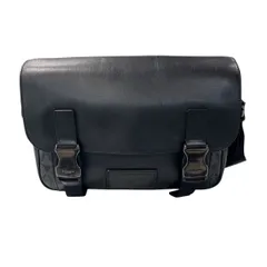 ♪2735 コーチ トラック クロスボディ シグネチャー キャンバス C3747 2WAYバッグ ブラック 黒 中古