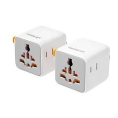 海外 変換プラグ 全世界対応 2個セット 海外旅行 便利グッズ ACコンセント2個 TESSAN コンセント変換プラグ C/O/BF/Aタイプ付き 電源変換アダプター ヨーロッパ/韓国/オーストラリア/イギリス/アメリカ/中国などの国に対応