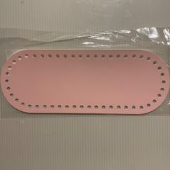 【編み物作品用底板】22.5cm×8.5cm50目ピンク nozomiさん製作 ロシアヤーン かぎ針編み ハンドメイド バッグ 糸 tシャツヤーン ズパゲッティ