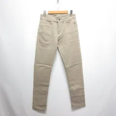 ユニクロ UNIQLO スリムフィット チノ パンツ 28 ベージュ チノパン ストレッチ ジッパーフライ