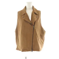 ジャーナルスタンダード ラックス JOURNAL STANDARD LUXE 25SS スウェードライダースベスト ジップアップ 茶 ブラウン 25011440221010 /AN49