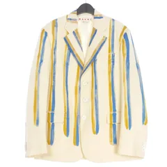 マルニ MARNI 22SS ドローイング ストライププリント テーラードジャケット ブレザー 50 アイボリー GUMUU0080P2 USCS99 国内正規のサムネイル