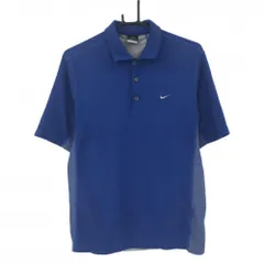 ナイキゴルフ 半袖ポロシャツ ブルー サイド切替  メンズ L ゴルフウェア NIKE