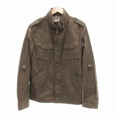 バーバリーブラックレーベル BURBERRY BLACK LABEL M-65 フィールドジャケット ジップアップ フード L 茶 ブラウン /JS IBO63のサムネイル