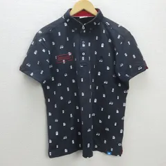 G■アディダス/adidas GOLF 半袖BDポロシャツ/ゴルフウェア【O】紺系/men's/126【中古】■