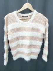 ◇ INGNI イング ボーダー 長袖 ニット セーター サイズM ピンク レディース P  【1407260028710】