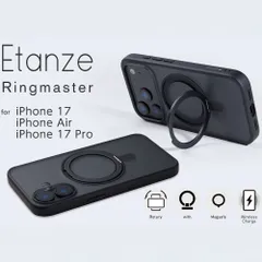 【新品】iPhone 17 / iPhone Air / iPhone 17Pro 用 360度回転 MagSafeリング スタンド フィンガーリング 機能の便利ケース 「Etanze Ringmaster」のサムネイル