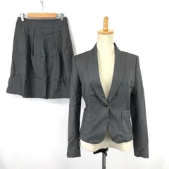 THE SUIT COMPANY she/スーツカンパニー★ スカート/スーツ【size:38/上下セットアップ レディースM/膝丈/グレー/gray】シングルジャケット◆BJ013-a