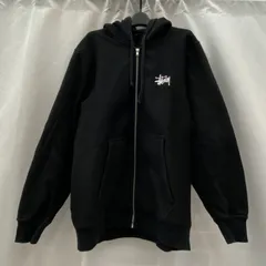03w09513 STUSSY ステューシー ジップアップパーカー  ブラック 黒 サイズXL  メンズ  トップス   パーカー ストリート