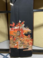 No.105 化繊 留袖 五ッ紋・五三の桐 比翼付き