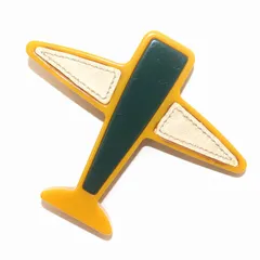 プラダ PRADA ブローチ ピンブローチ 飛行機 黄色 イエロー 緑 グリーン アイボリー /YI22 ■OH ■OFのサムネイル