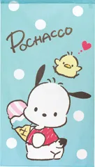 のれん 種類10:ポチャッコ水玉(92176)　サンリオキャラクター 幅85×丈150cm シナモン キティ マイメロディ リトルツインスターズ キキ ララ ポムポムプリン ポチャッコ ばつ丸(#18000179)