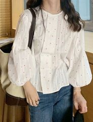 mystic 半袖ギャザーリブカーディガン 小花柄 新品 - メルカリ