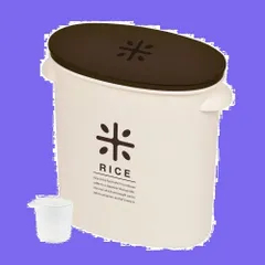 【在庫処分】RICE ストック 袋のまま お米 HB-2168 計量カップ付 ブラウン 5kg 米びつ 日本製 パール金属