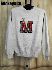 MICKEY&Co ミッキーマウス ディズニー プリント スウェット グレー L サイズ