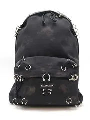 BALENCIAGA バレンシアガ 23AW  EXPLORER ピアーシング ヴィンテージ加工バックパック リュック ブラックのサムネイル