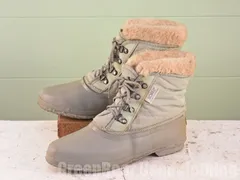 カナダ製 SOREL ビンテージ スノーブーツ ナイロン グレー レディース 24.5cmくらい A371