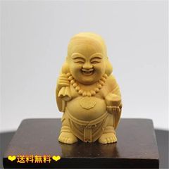 木彫り 仏像 七福神 布袋様 弥勒菩薩 柘植の木 コレクション ミニチュア仏像
