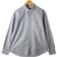 古着 ラルフローレン Ralph Lauren CUSTOM FIT 長袖 ボタンダウンストライプシャツ メンズXL相当/eaa549309