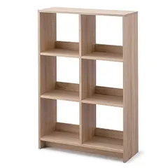 収納棚 ラック オープンシェルフ ウッド 2×3 棚 幅約69×奥行約26.5×高さ約109.4 ナチュラル 本棚 おしゃれ 部屋に馴染む アイリスオーヤマ WOS-6 ライトナチュラル【HIROBIROシリーズ】
