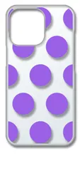 【新品未使用】iPhone13 Pro アイフォン13プロ クリア ハードケース ドット柄 水玉 (パープル) スマホケース カバー cl-iphone13pro-dotbig-08