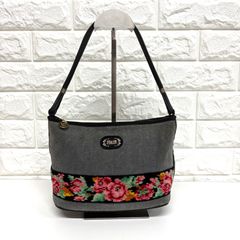 FEILER フェイラー　ハンドバッグ　花柄　グレー