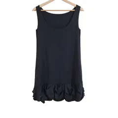 美品✨42꧁フォクシー꧂ ニットワンピース 日本製　半袖　ストレッチ　ブラック 美品✨42꧁フォクシー꧂ ニットワンピース 日本製 半袖