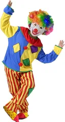 CHOOSEWAY ピエロ コスプレ 子供 衣装 ハロウィン 仮装 LED 光るカツラ クリスマス パーティー 道化師 男女共用( L)