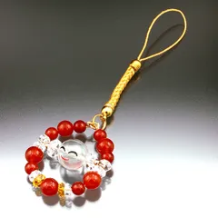 【送料無料】ネコポス 開運 パワーストーン ストラップフォルダー ギフト 携帯電話アクセサリー にこちゃん 笑福 パワーストーン笑福ストラップ