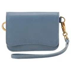 イルビゾンテ 財布 IL BISONTE レディース ユニセックス キーリング･ストラップ付 コインケース カードケース ミニ財布 ブルー系 ウォレット MEDITERRANEA small wallet SSW006-PVX001-BL285H