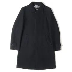 COMME des GARCONS コムデギャルソン 製品染め ウール 縮絨 ステンカラーコート 13AW バルマカーン 飴ボタン HOMME DEUX ネイビー XS ブランド カジュアルのサムネイル