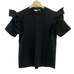 ADEAM　FOXEY　2way 半袖　フリル　カットソー　ネイビー ADEAM FOXEY 2way 半袖 フリル カットソー ネイビー ADEAM FOXEY