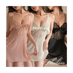 スイートなフリルのフレアベビードール　BD-24-W1982