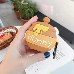 【人気商品】ケース ケース エアーポッズプロ 滑り止め キズ防止 第二世代 第一世代 airpods 耐衝撃 (AirpodsPro) 防塵 保護ケース ストラップ付き おしゃれ シリコン 萌え萌え はちみつポット ぷーさんのはちみつ 対応 対応 AirPodのサムネイル