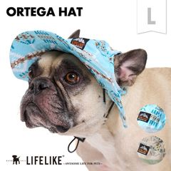 【オルテガハットL】被り物 犬 かぶりもの 帽子 ハット ツバ 中型犬 春夏 春 夏  アウトドア キャンプ オルテガ柄 日よけ 白内障予防 ペットグッズ ペット グッズ［ライフライク LIFELIKE公式］