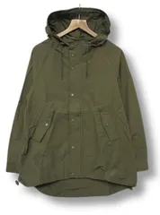 Samansa Mos2 blue サマンサモスモス 5th anniversary 5周年記念モデル ジップアップ ナイロン ジャケット フーディ カーキ色 Mサイズ ■管理番号L28499AWS25-250125-10-3(510)