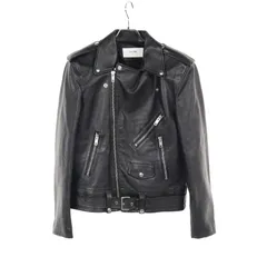 CELINE 23SS シングルジップ レザージャケット ブルゾン エディ 羊革 celine 23SS シングル ジップ レザー ブルゾン エディ ジャケット