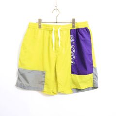 【中古A】BUCCA44 ブッカフォーティーフォー 3XL メンズ ショートパンツ スポーツ ナイロンショートパンツ 黄色 紫 中古A 古着