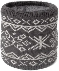 LivKids 裏ボア ネックウォーマー キッズ ジュニア 男の子 女の子 防寒 スポーツ スヌード 男女兼用(グレー,  高さ20.5cm、幅24cm)