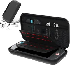Smatree switch2 ケース EVAキャリングケース 保護カバー 30枚ゲームカードスロット 2025専用 7.9 インチ画面 スイッチ 2収納ケース 大容量収納バッグ 持ち運び 2用(ブラック)